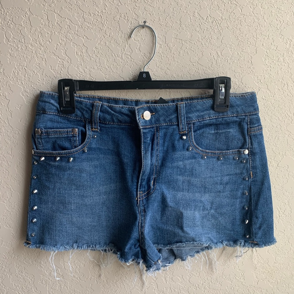 Studded Jean Shorts